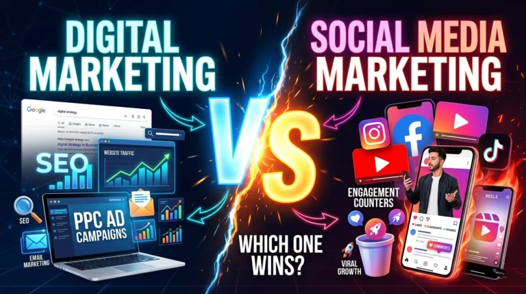 Digital Marketing vs Social Media Marketing The Ultimate Showdown