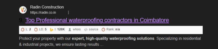 civil waterproofing experts coimbatore